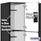 Salsbury Industries 3 Tier Designer Locker, 54"Wx76"Hx21"D, 9 Door, Black 18-23361BLK - alternate 5